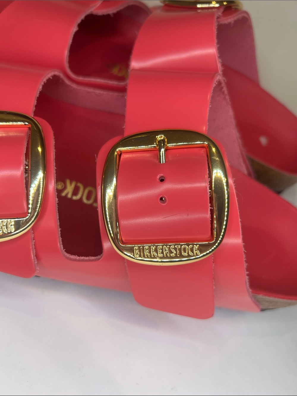 Birkenstock Arizona Big Buckle High-Shine Fuchsia Tulip Size 10 NWOT - Picture 7 of 7